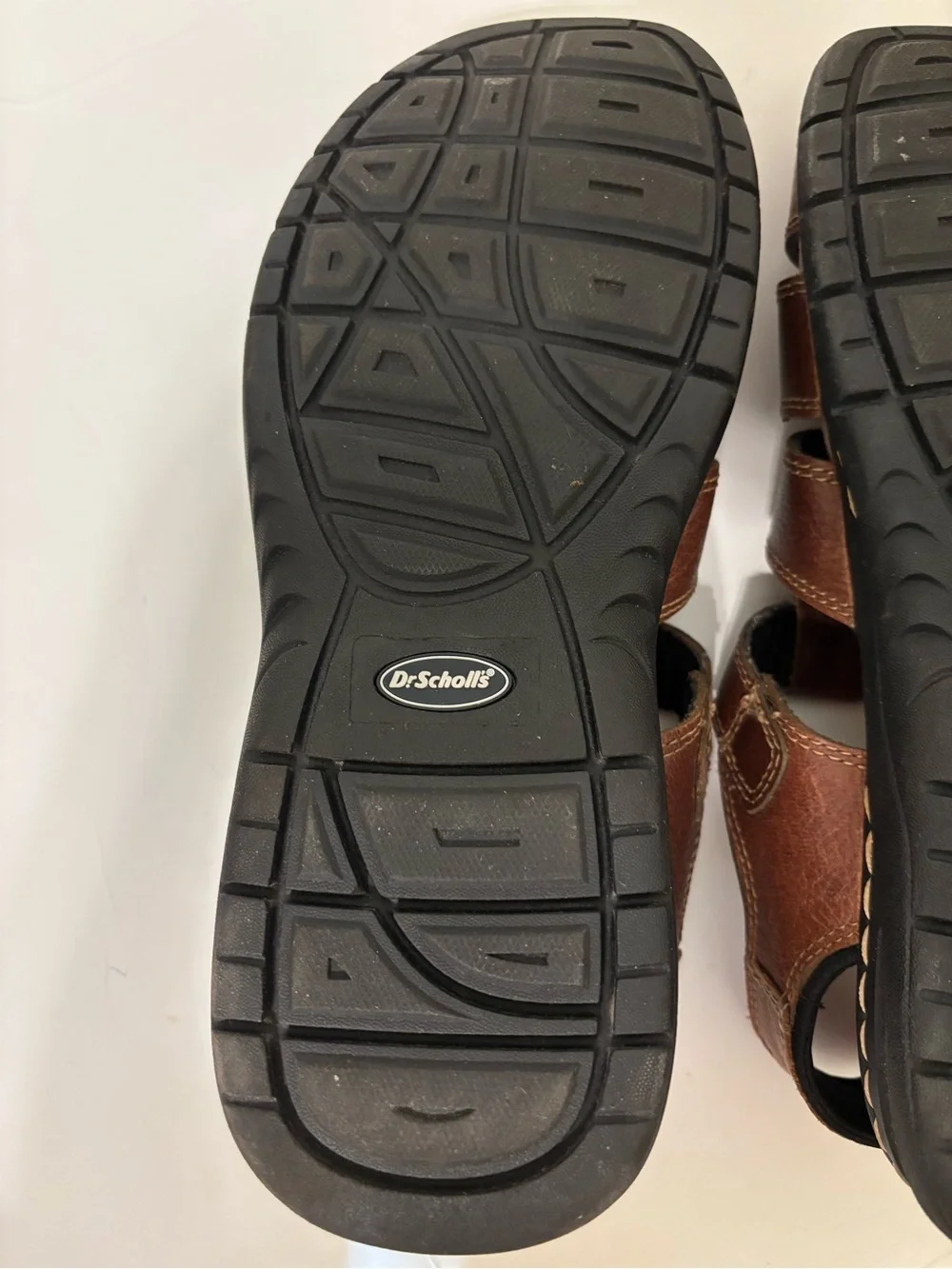 DR SCHOLLS Men’s Brown Leather Closed Sandals Size 10M